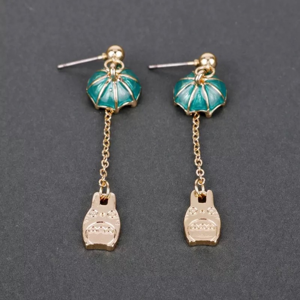My Neighbor Totoro Umbrella Earrings - Picture 3 of 5